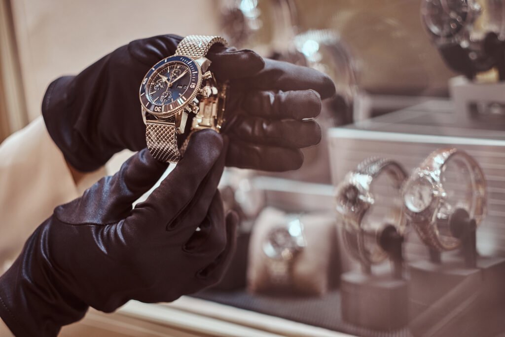 Watch repair in Cape Coral showing professional handling of a luxury men’s watch
